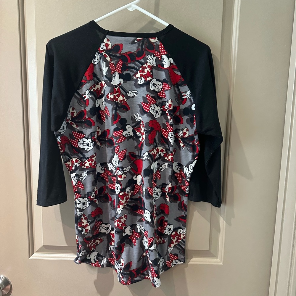 LuLaRoe Randy Minnie Mouse Top - Picture 2 of 3
